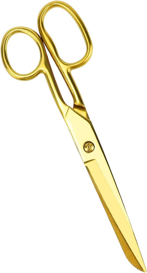 MultiBey Scissors Straight Recycled Stainless Steel 7" Copper Gold Multipurpose Fabric Leather Arts and Crafts Paper Shears Heavy Duty (Upgraded)...