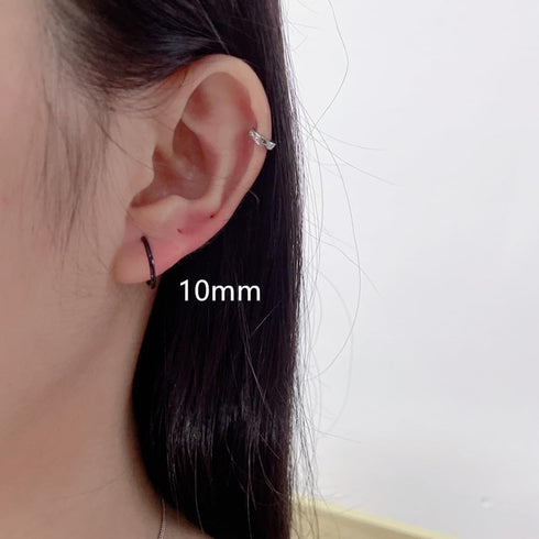 NewZenro 8Pcs Surgical Stainless Steel 16G Sleeper Cartilage Daith Tiny Small Hoop Earrings Mini Septum Hinged Clicker Nose Ring for Women Men Gir...