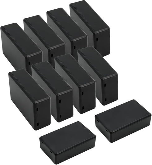 LeMotech Project Box 10 Pieces ABS Plastic Electrical Project Case Small Junction Box for Electronics Black 3.15 x 1.97 x 1.02 inch (80 x 50x 26 m...