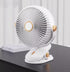 500mAh Portable Rechargeable Clip on Fan, 5 inch Battery Operated Fan, 3 Speeds Personal Fan, 360 Rotation Small Desk & Clip Fan, Ideal for Outdoo...