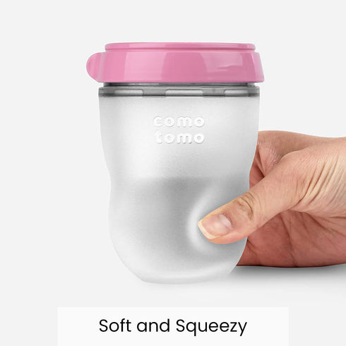 Comotomo Baby Bottle Single Pack, Pink, 5oz...