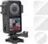 Action 2 Protective Frame with Hot Shoe Base Anti-Drop Dust Protection case Cover Mount+ Action 2 Screen Protector Kits for DJI osmo Action 2 Came...