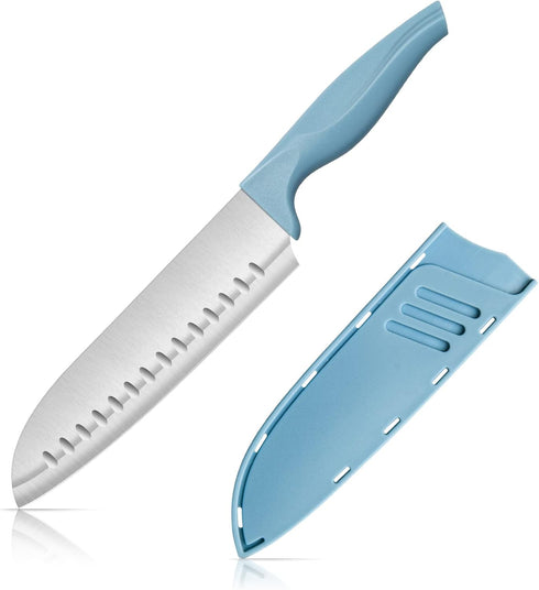 7 Inch Chef's Knive Sets Paring knives Japanese Chefs Knife Fruit and Vegetable Knife Stainless Steel Kitchen Utility Knives with Blade Guards(1 P...