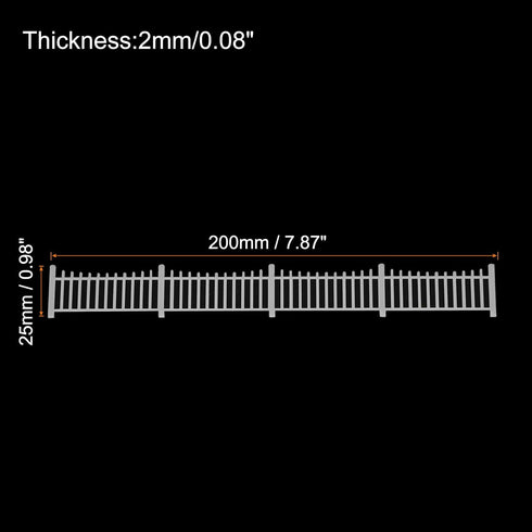 MECCANIXITY 2pcs 7.87 Inch Miniature Garden Fence, Mini Ornament Wood Picket Fence Decorative for Dollhouse Home DIY, 0.08" White Simple Style...