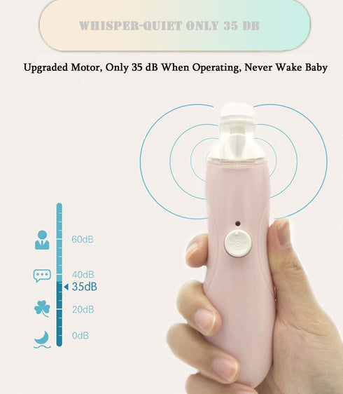 Rechargeable Baby Nail File, Fansidi Electric Baby Nail Trimmer for Newborn Infant or Toddler Toenail and Fingernail - Girls and Boys Accessory - ...