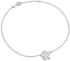 Bling Jewelry Three Four Leaf Shamrock Flower Anklet Lucky Charm Clover Ankle Bracelet For Women Teens Figaro Curb Link Oxidized .925 Sterling Sil...