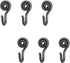 Hand Forged Spiral Hooks Set of 6 Pcs Handmade Wrought Iron Wall Mounted Coat Hook Blacksmith Metal Wall Towel Hooks Rack Black Antique Finish Wal...