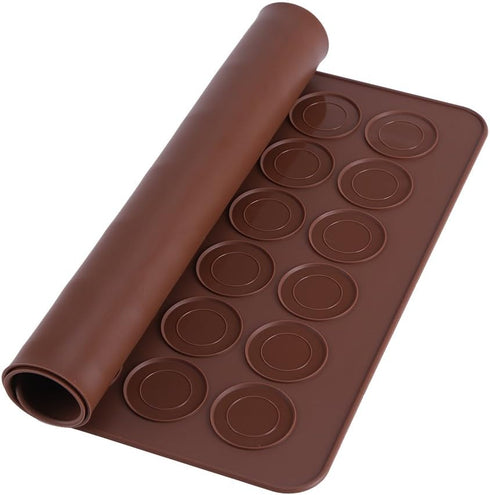 Silicone Macaron Baking Mats, 48 Cavities Silicone Mold Sheet Mat Macaroon Cookies Pastry DIY Bakeware Decorating Tools, Silicone Baking Mat Reusa...