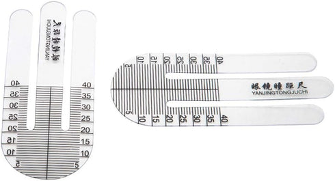 1 Pair Optical Ruler Pupil Height Meter Optometry Tester for Hospital Eye Ophthalmic Measuring Tools Durable 1 Pair X Ruler Test, Measure and Insp...