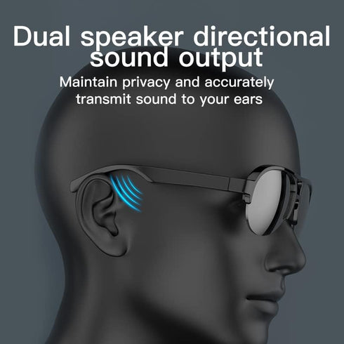 F08 Smart Glasses,Wireless Bluetooth Smart Sunglasses,IP4 Waterproof,Open Ear sound Speakers, Blue light Filter & Polarized Sunglasses Lenses,Conn...