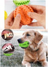 Dog Treat Toy Ball, Dog Tooth Cleaning, Toy Interactive Dog Toys, Dog Puzzle Teething Toys Ball, Pack of 2 (Red & Yellow, 2.36" 6cm)...