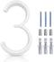 House Numbers (White) - 5 Inch Height Modern House Numbers for Outside Door Plaque Address Number with Floating Mount (3)...