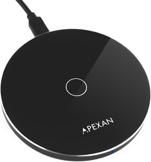 Apexan Fast Wireless Charger Compatible for Apple iPhone 13. 12, 11/Pro/Pro Max, X, XS, XS Max, iPhone XR, 8/8 Plus and All Qi Cell Phones| Qi Fas...