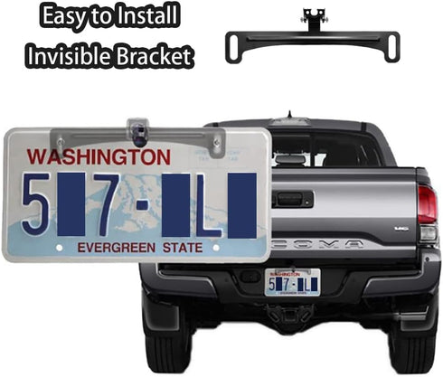 Reverse Rear Camera License Plate Bracket Universal Car Dash Cam Mirror Camera Kit Rearview Camera Mount, Installation Holder for Backup View Came...