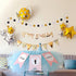 MerryNine Paper Garland 5 Pack, 65 Ft Glitter Paper Garland Circle Dots Hanging Decor, Banner for Baby Shower, Birthday, Nursery Party Decor (Blac...
