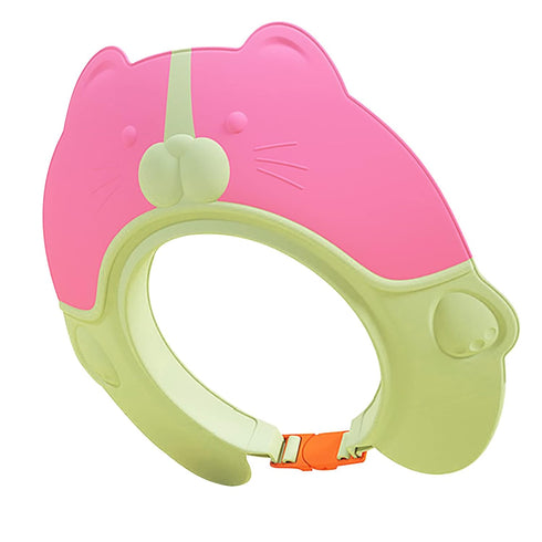 Baby Shower Cap Bathing Protection Silicone Adjustable Foldable Hair Washing Hat Shampoo Cap for Baby Toddler Kid Portable (Pink)...