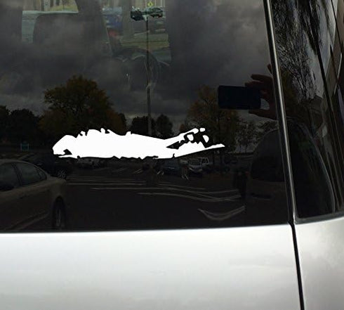 Applicable Pun Long Island Shape Decal – 8 Inch White Vinyl Paumanok Sticker for Car, Laptop, Glass, and More...