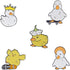 Duck Brooch Set Cartoon Duck Brooches Badges Funny Enamel Brooch Cute Little Yellow Duck Brooch Metal Badge White Duck Crown Duck Corsage Pin for ...