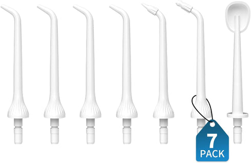 Replacement Tips for OILSAO 350ML Cordless Water Flosser AOW09, 4 X Standard Jet tip,1 X Tongue Scraping,1 X Periodontal Pocket Nozzle,1 X Orthodo...