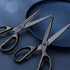 Black Office Scissors 7 Inch All Purpose Sharp Scissor Stainless Steel Blade Shears Straight ABS Handle Shear for Paper, DIY Craft, Office, School...