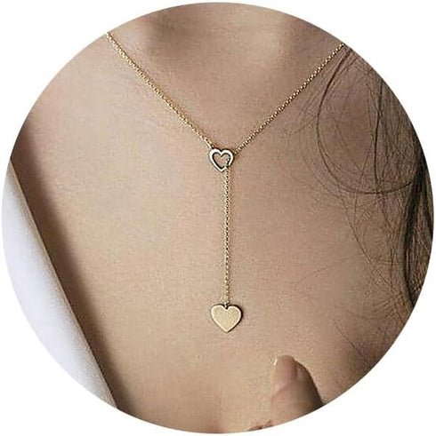 Olbye Gold Heart Necklace Choker Minimal Necklace Jewelry for Women and Girls Simple Necklace...