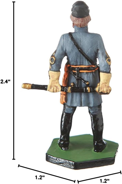 danila-souvenirs Tin Soldier USA Civil war Confederates General Stonewall Jackson Hand Painted Metal Sculpture Miniature Figurine 54mm #5.54...