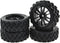 JIUWU 4pcs RC 1:10 Rubber Tires Car Crossing Wheels Rims Hex 12MM Black...