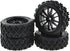 JIUWU 4pcs RC 1:10 Rubber Tires Car Crossing Wheels Rims Hex 12MM Black...