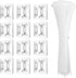 240Pcs Clear Cable Ties Mounts, 5.9'' Heavy Duty Zip Ties 120Pcs + 3/4" Adhesive Cable Holders 120Pcs, Self Locking Nylon Wire Ties Screw Hole Squ...