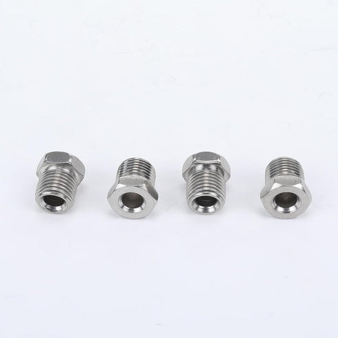 4PCS 1/2 x20 Inverted Flare Stainless Steel Tube Nuts for 1/4" Brake Line Tubing...