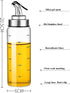 Olive Oil Dispenser Bottle, Liquid Condiment Container, 10 Oz Vinegar Dispensing Cruets With Dripless Capped Spout, Glass Decanter for Kitchen wit...