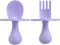 Nooli Toddler Utensils Toddler Eating Supplies Toddler Forks Silicone Baby Spoon, BPA Phthalates-Free, Dishwasher and Sterilizer Safe, Lavendar...