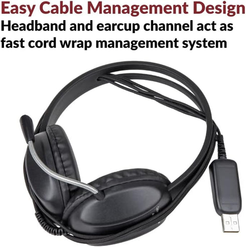 Cyber Acoustics Stereo USB Headset (AC-4006), Noise Canceling Microphone for PC & Mac, Perfect for Classroom or Home......
