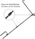 Garden Flag Stand Iron Garden Flag Pole 36.5x16.5 inch with 2 Flag Stopper and 1 Tiger Clip Garden flag stake for Outdoor Decorate Garden Yard...