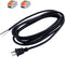 12FT Replacement Power Cord 18 Gauge Round Cable Polarized 2 Prong Plug Pigtail 18 AWG 120V AC Power Supply Cord SJT 2/C Wire Stripped Off 10A 125...