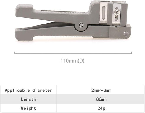 Fiber Optic Tool Cable Stripper 45-162 Buffer Tube Coaxial Cable Stripper Coax Stripping Hand Tool...