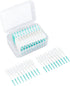 Interdental Brush, Floss Toothpick Brush Eliminate Bad Breath Portable Safe 200pcs Plaque Removal for Travel for Oral Care (Mint Green)...