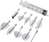 Gelatin Art Starter Kit - 11PCS 3D Pudding Cake Decorating DIY Tool Set Includes 10 PCS Gelatin Tools and 20ml Syringe Pudding Pastry Nozzles for ...