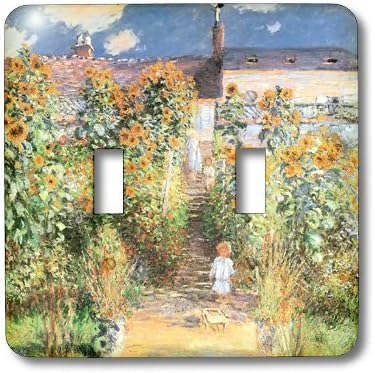 3dRose (lsp_126588_2) the Artists Garden At Vetheuil By Claude Monet, 1880 Double Toggle Switch...