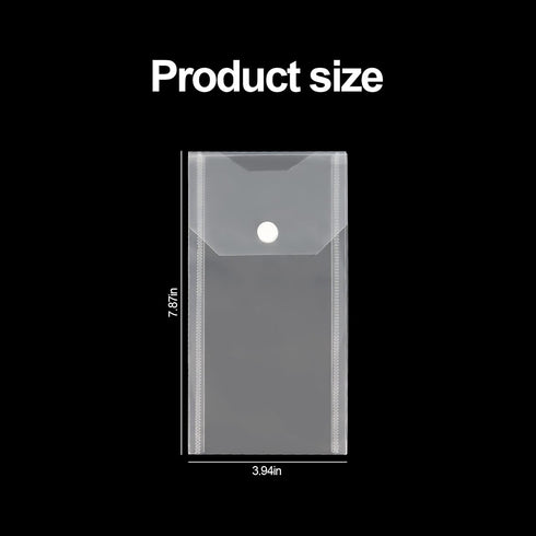 Plastic Envelopes 10 Pack Poly Hook Loop Closure,Receipt Stickers Storage Holder Document Folders for Receipt Cash Organization...
