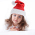 LOKIPA Christmas Santa Hat for Kids, Soft Plush Xmas Santa Hat for kids with Thicken Classic Fur (15X11 Inch for Age 3+ Child)...