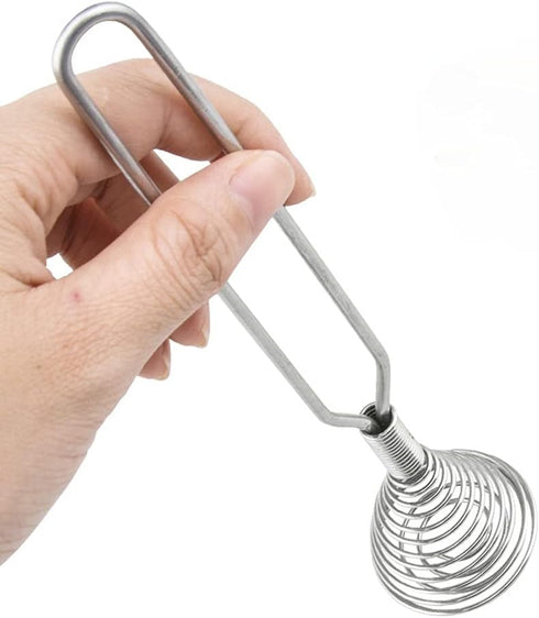 Stainless Steel Spring Coil Whisk Wire Whip Cream Egg Beater Gravy Cream Hand Mixer Kitchen Tool Accessories For Mixing, Blending, Beating, Stirri...