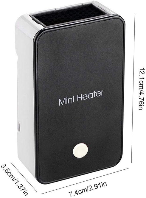 Safety Energy-saving Heater Mini Portable Room Office Desktop Electric Fan Heater Air Warmer Black...