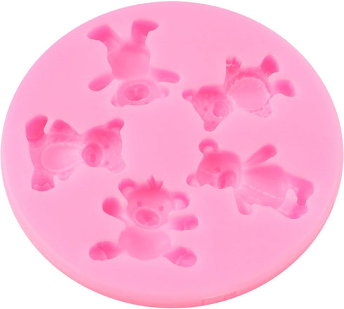 Bear Silicone Fondant Molds Bear Candy Chocolate Molds For Cake Decoration Cupcake Topper Chocolate Candy Polymer Clay Gum Paste...