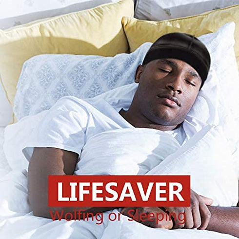 2PCS Silky Stocking Wave Cap for Men, Good Compression Over Durag ?Regular Style?...