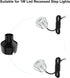 1 Pack Embedded Parts, Black Plastic Holder Waterproof Preembedded Inserts for Outdoor Indoor Concrete Grassland to Fix, (S-?1-1/8") for 1W LED St...