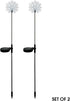 Alpine Corporation 33" H Outdoor Solar 3D Snowflake Garden Lawn Stakes with LED Lights (Set of 2)...