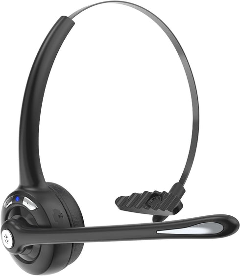 Bluetooth Headset with Microphone,V5.1,Noise Canceling Wireless On Ear Headphones, Bluetooth Headphones with Mic, Phone Headset Mute Button for La...