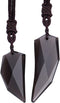 Wolentty Couple Distance Necklace Obsidian Wolf Tooth Amulet Spike Necklaces Gift for Men Women...