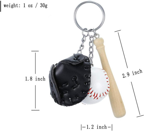 baseball keychain for boy leather for men Including hat and bat...